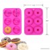 Etdear 2pcs 6 Cavities Silicone Donut Molds Non-Stick Doughnut Chocolate Soap Candy Jelly Mold Baking Pan Suitable for Dishwasher Oven Microwave Freezer - B07BP663DB